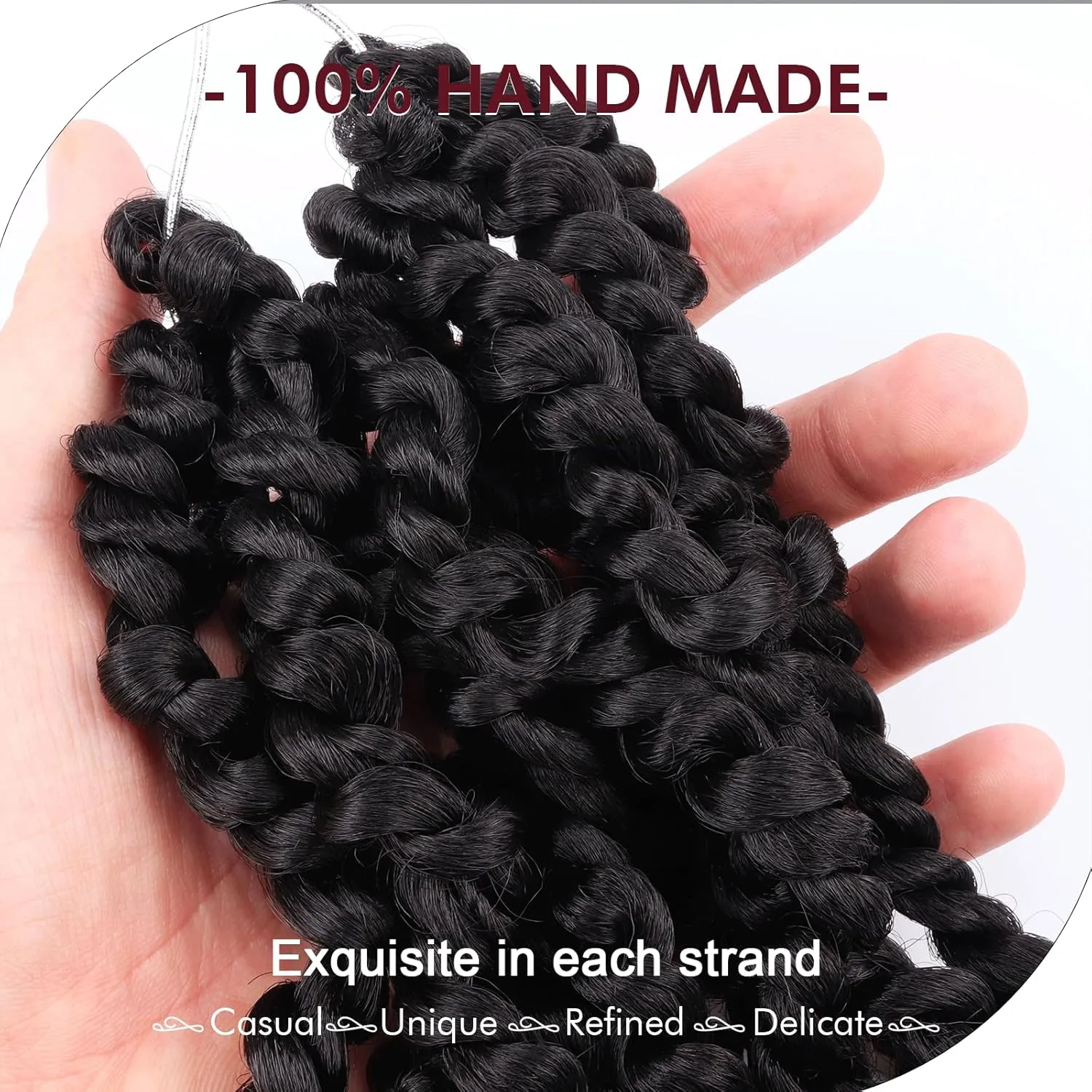 GIX Tiana Passion Twist Hair - 8 Inch 8 Packs Dark Brown Mid-Length Bob Passion Twist Crochet Hair, Pre-Twisted Pre-Looped Passion Twists Synthetic Braiding Hair Extensions (8 Inch,2#-8P)