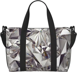 Glitter Abstract Diamond Crystal Pattern Printingtravel Gym Bag For Tote Bag Carry On Luggage Sport Duffle