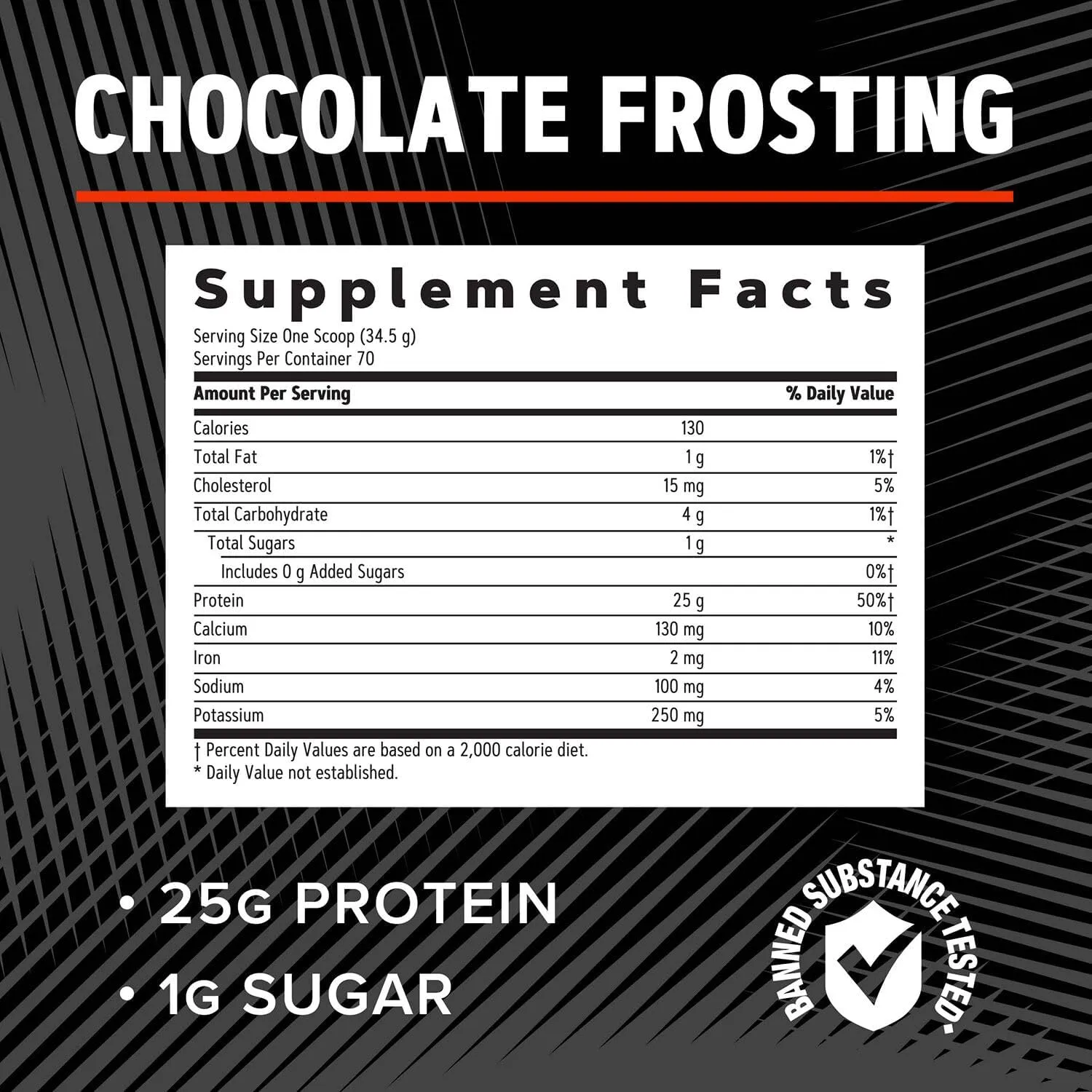 GNC AMP Pure Isolate Whey Protein Powder, Muscle Growth, Recovery, & Performance, 25g Protein, 5g BCAA, 1g Sugar, 130 Calories or Less, 3rd Party Tested, Gluten Free, Chocolate Frosting, 70 SVG