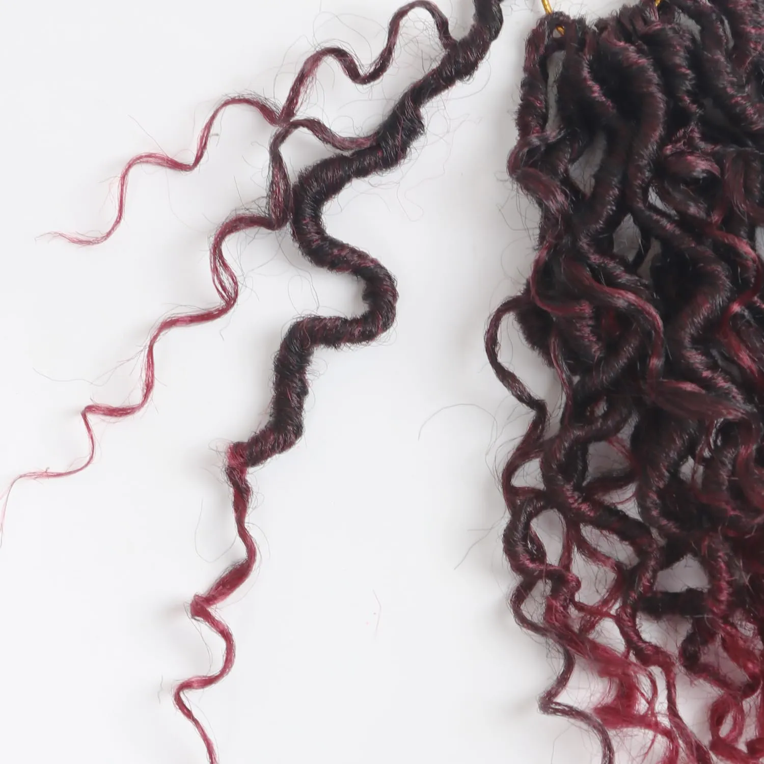Goddess Locs Crochet Hair, 8 Inch 9 Packs Faux Locs Synthetic Crochet Hair for Black Women, Boho Style Pre looped crochet Locs with Curly Ends