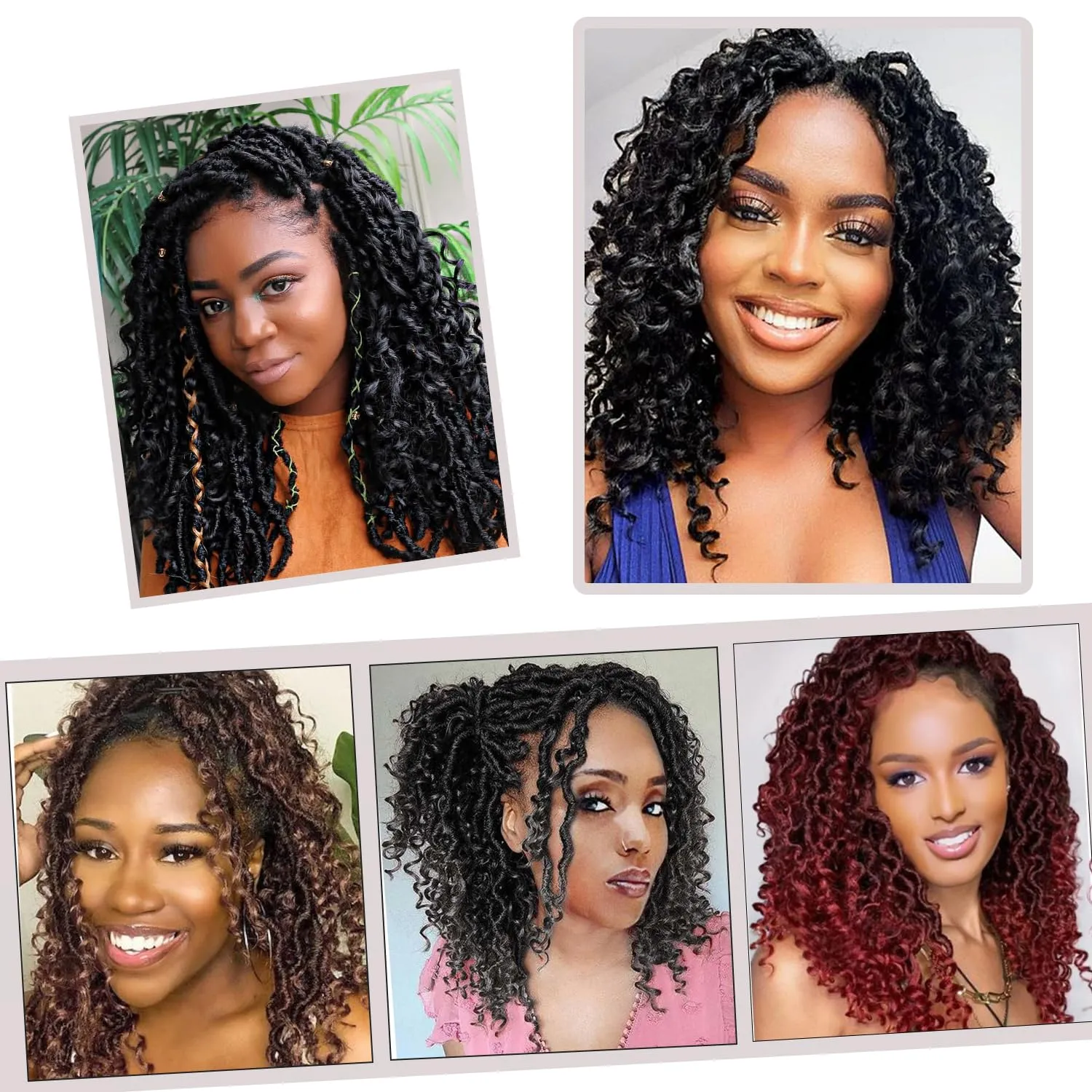 Goddess Locs Crochet Hair, 8 Inch 9 Packs Faux Locs Synthetic Crochet Hair for Black Women, Boho Style Pre looped crochet Locs with Curly Ends