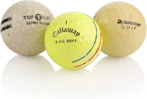 Golf Ball Country Cheap Bulk of Assorted Recycled Used Golf Balls Hit-Away - Perfect for Practice and Range Hitting - 100 Package, Assorted Colors, for Men and for Women