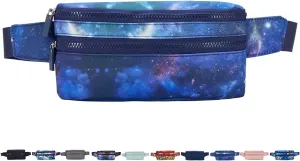 Goothdurs Fanny Pack for Women Men Fashion Waist Bag Waterproof Hip Bum Bag with Adjustable Belt for Running Travel Hiking Cycling Money