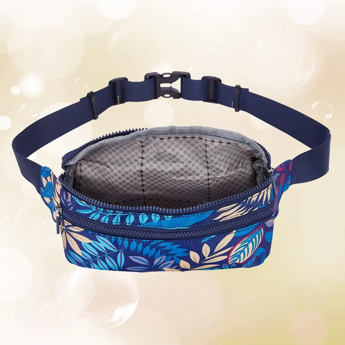 Goothdurs Fanny Pack for Women Men Fashion Waist Bag Waterproof Hip Bum Bag with Adjustable Belt for Running Travel Hiking Cycling Money