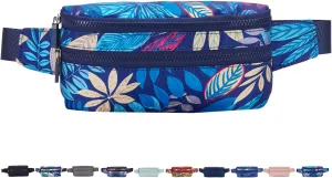 Goothdurs Fanny Pack for Women Men Fashion Waist Bag Waterproof Hip Bum Bag with Adjustable Belt for Running Travel Hiking Cycling Money