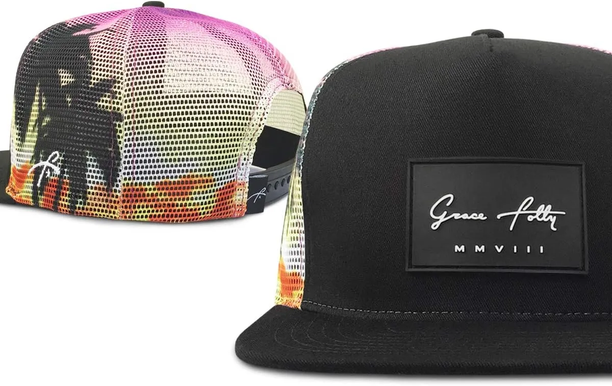Grace Folly Trucker Hat for Men & Women. Snapback Mesh Caps