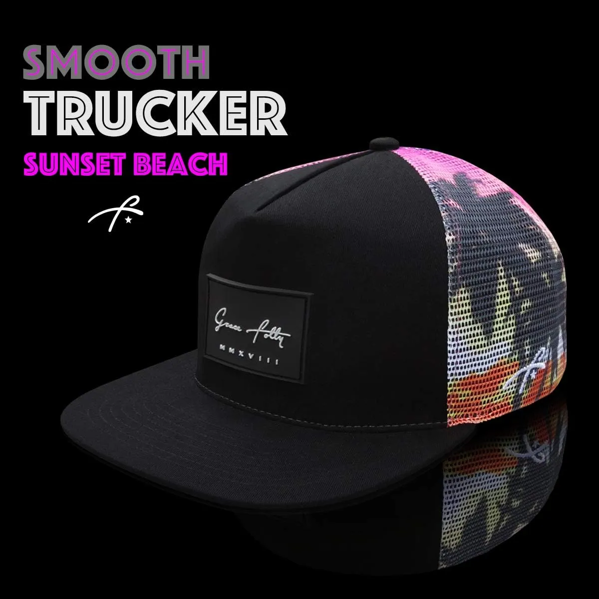 Grace Folly Trucker Hat for Men & Women. Snapback Mesh Caps
