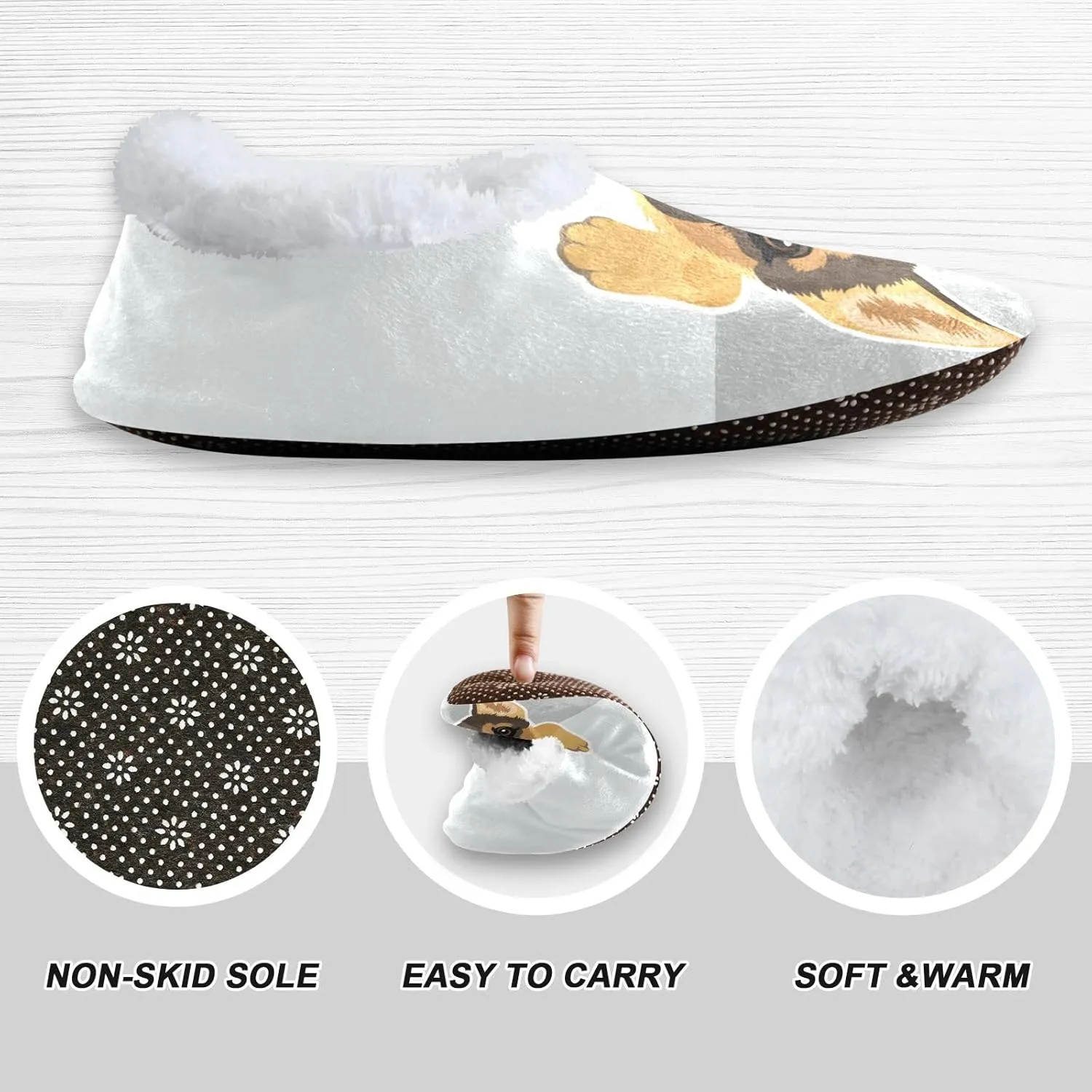 Gredecor Boys Girls Toddler Slippers Home House Slippers Warm Fur Non Slip Plush Indoor Slipper Socks for Kids¡­