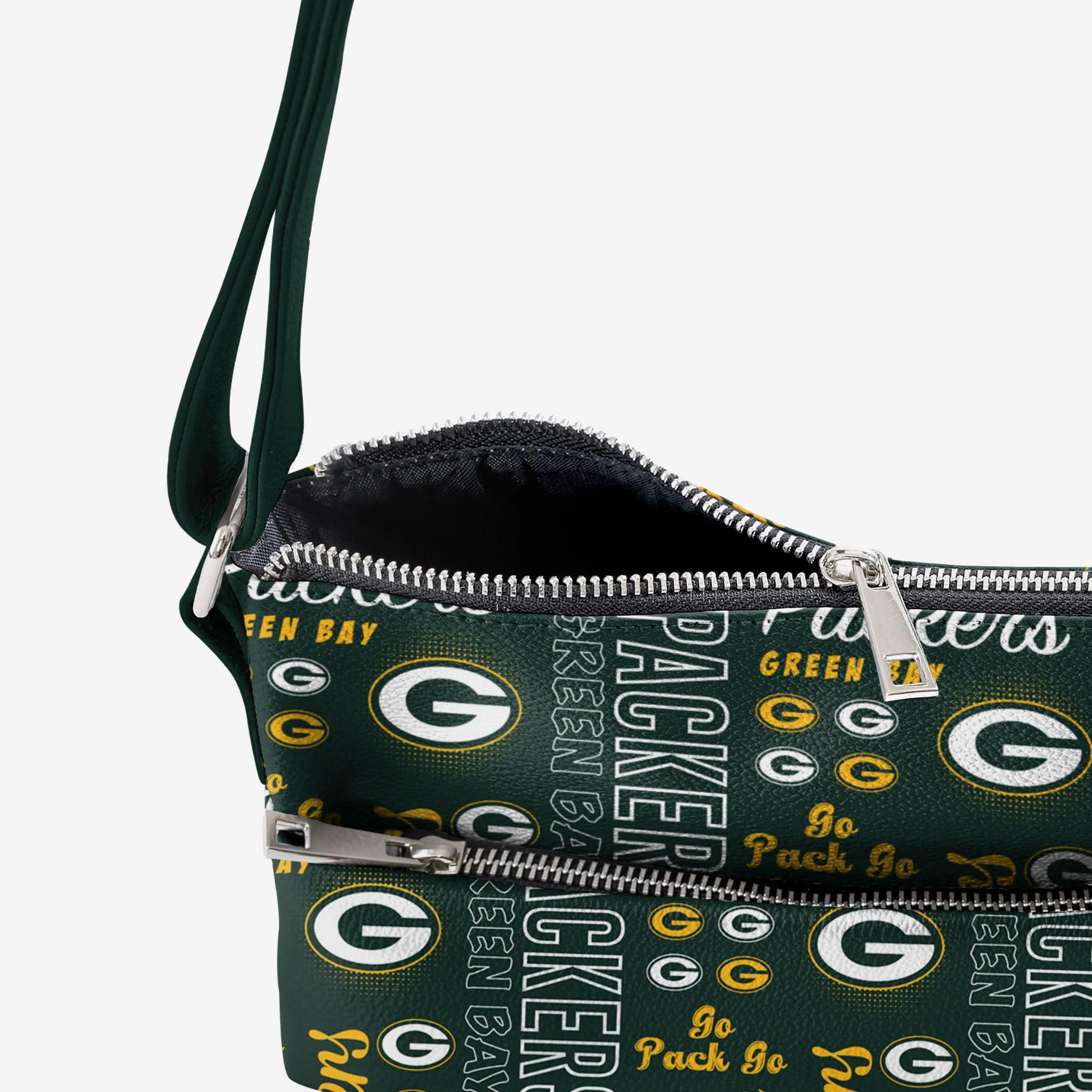 Green Bay Packers Spirited Style Printed Collection Foldover Tote Bag
