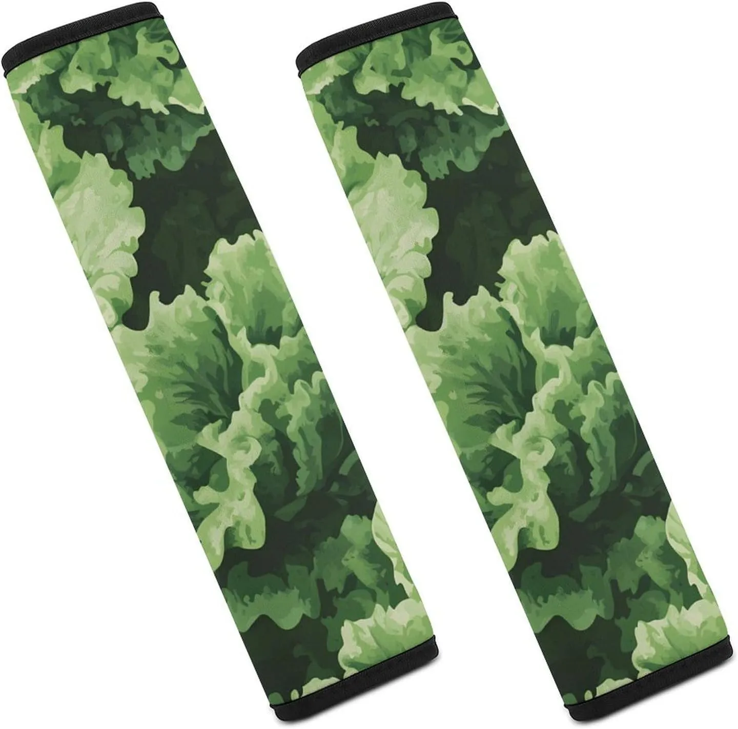 Green Vegetables Camouflage Fashion Car Seat Belt Cover Pad for Shoulder Bag Camera Soft Comfort Accessories 2PCS