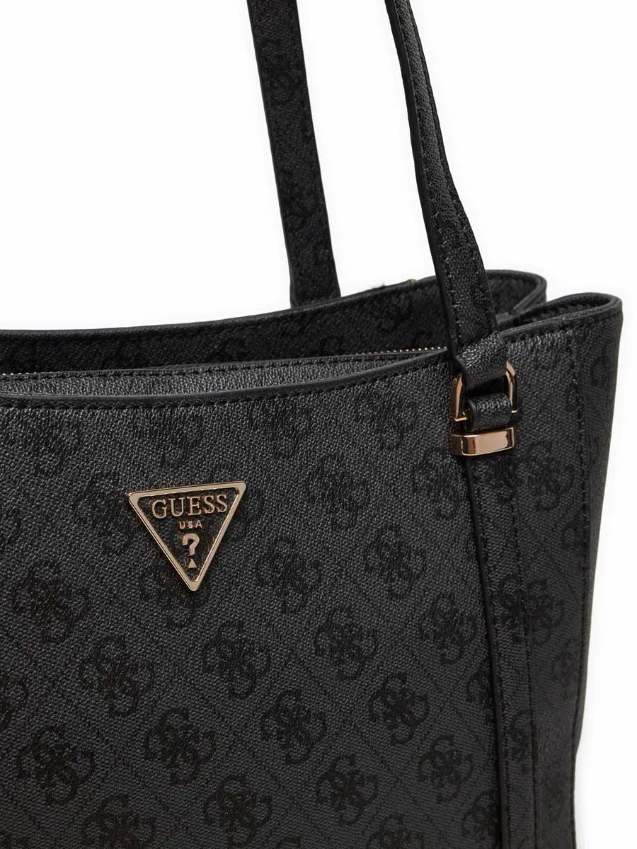 Guess Eco Erica Elite Tote Bag In Coal For Women