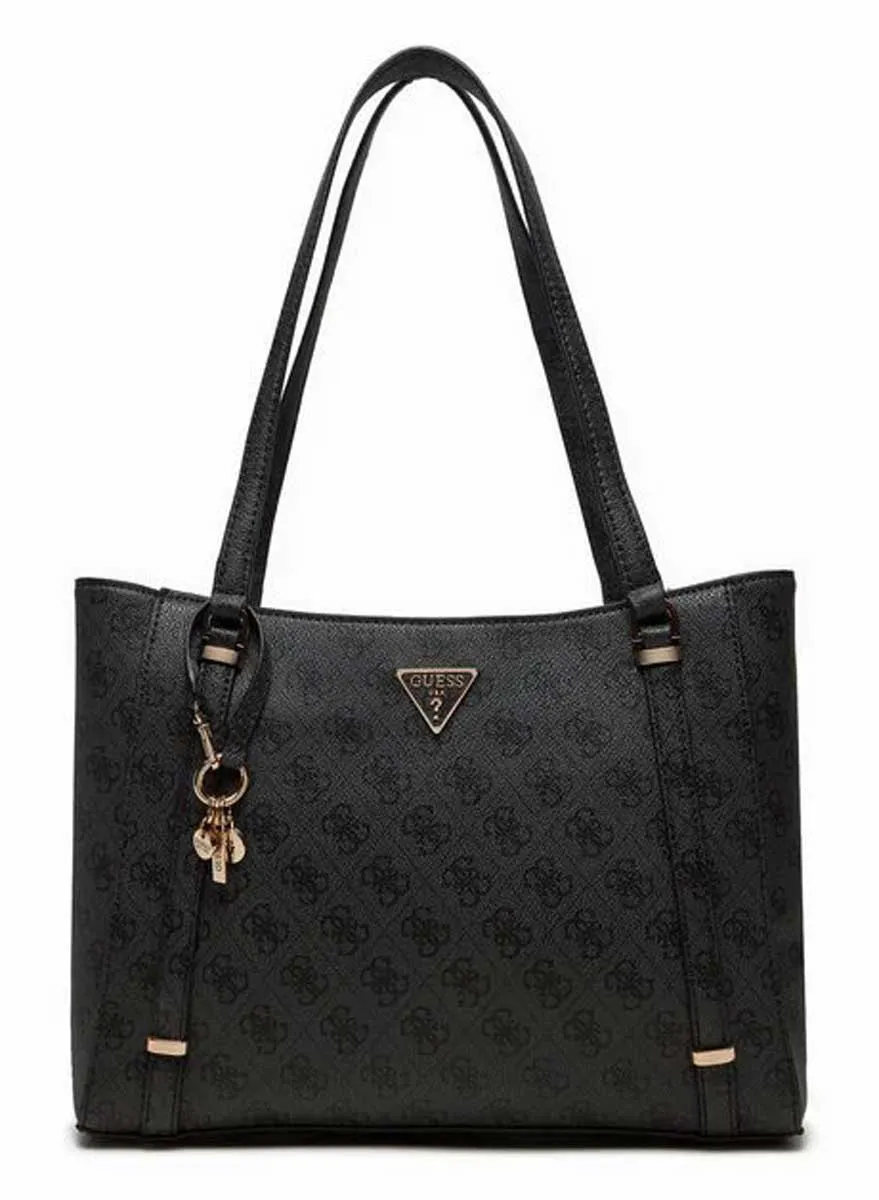 Guess Eco Erica Elite Tote Bag In Coal For Women
