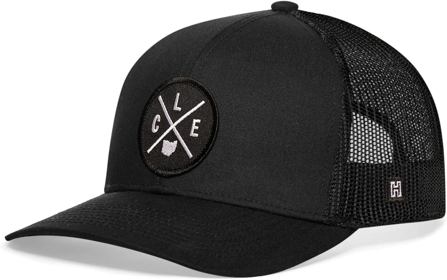 HAKA State City Trucker Hat for Men & Women, Adjustable Baseball Hat, Mesh Snapback, Sturdy Outdoor Black Golf Hat