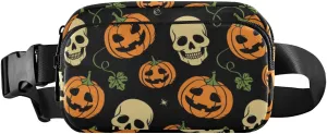 Halloween Pumpkins Fanny Pack for Women Men Crossbody Belt Bag Fashion Waist Packs Purse with Adjustable Strap Dupes for Workout Travel Outdoors