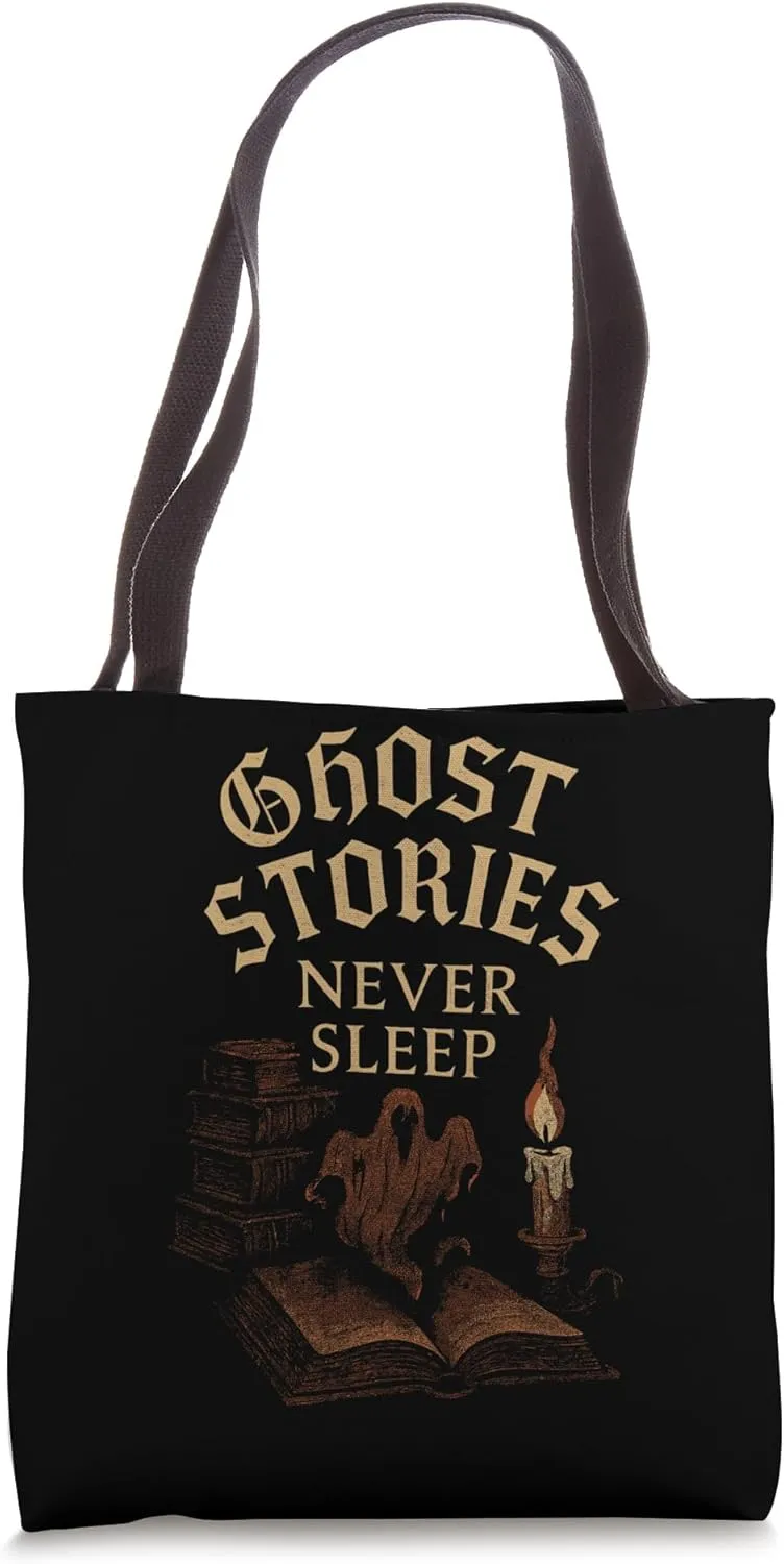 Haunted Library Gothic Books Ghostly Archives Spooky Reader Tote Bag