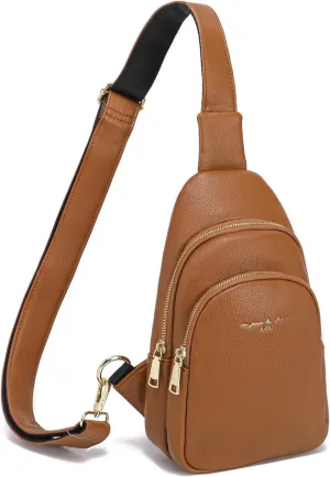 Haytijoe Crossbody Bags for Women Leather Sling Bag Anti-theft Cross Body Bag Travel Sling Purse Chest Bags Fanny Packs