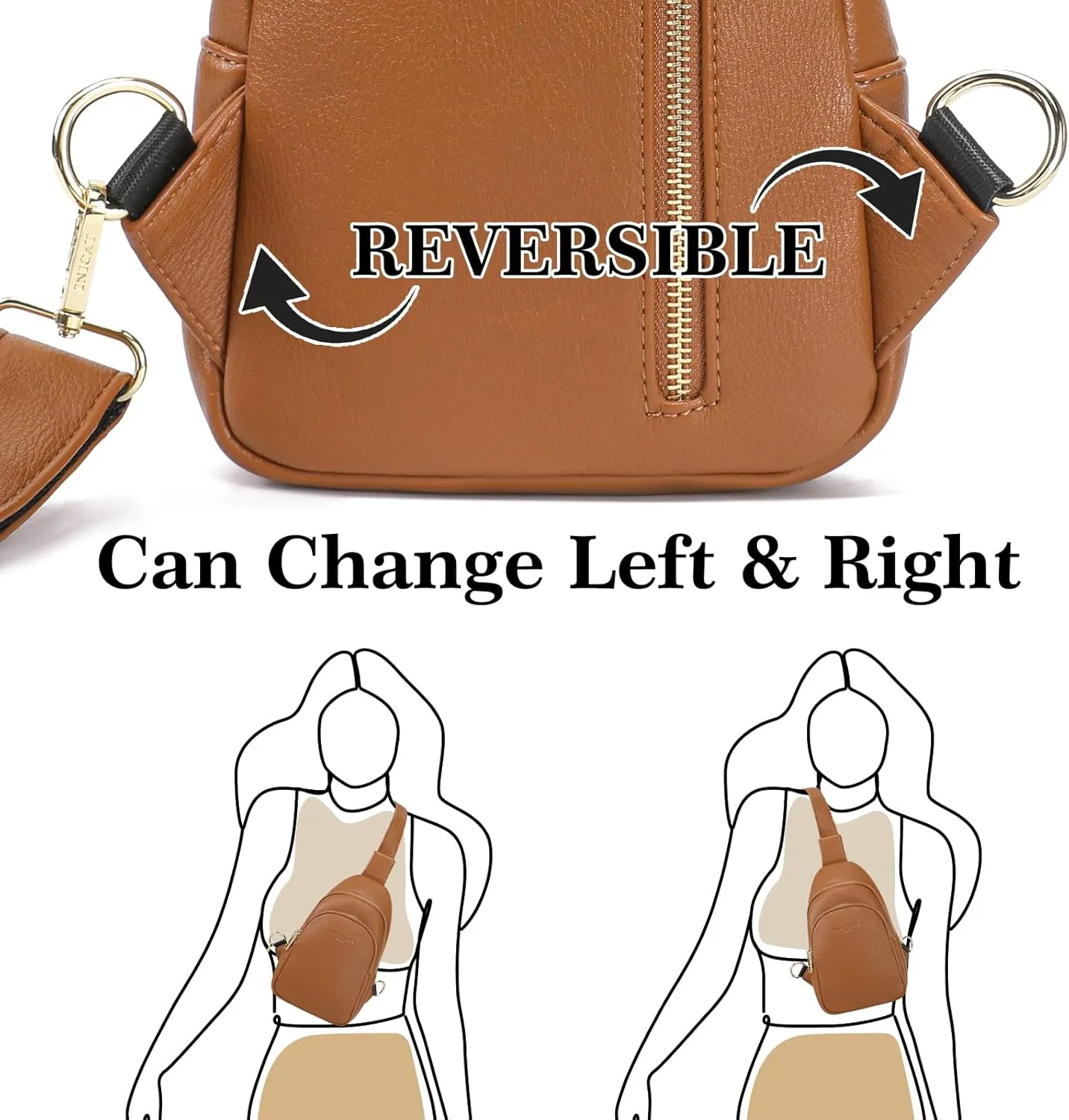 Haytijoe Crossbody Bags for Women Leather Sling Bag Anti-theft Cross Body Bag Travel Sling Purse Chest Bags Fanny Packs