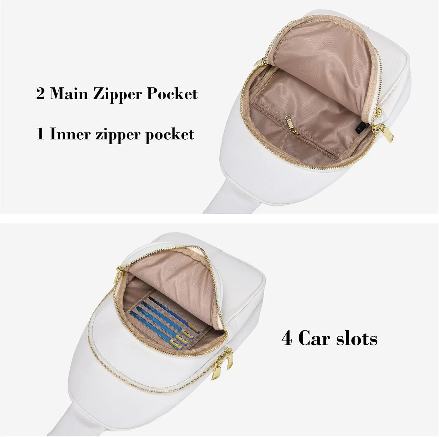Haytijoe Crossbody Bags for Women Leather Sling Bag Anti-theft Cross Body Bag Travel Sling Purse Chest Bags Fanny Packs