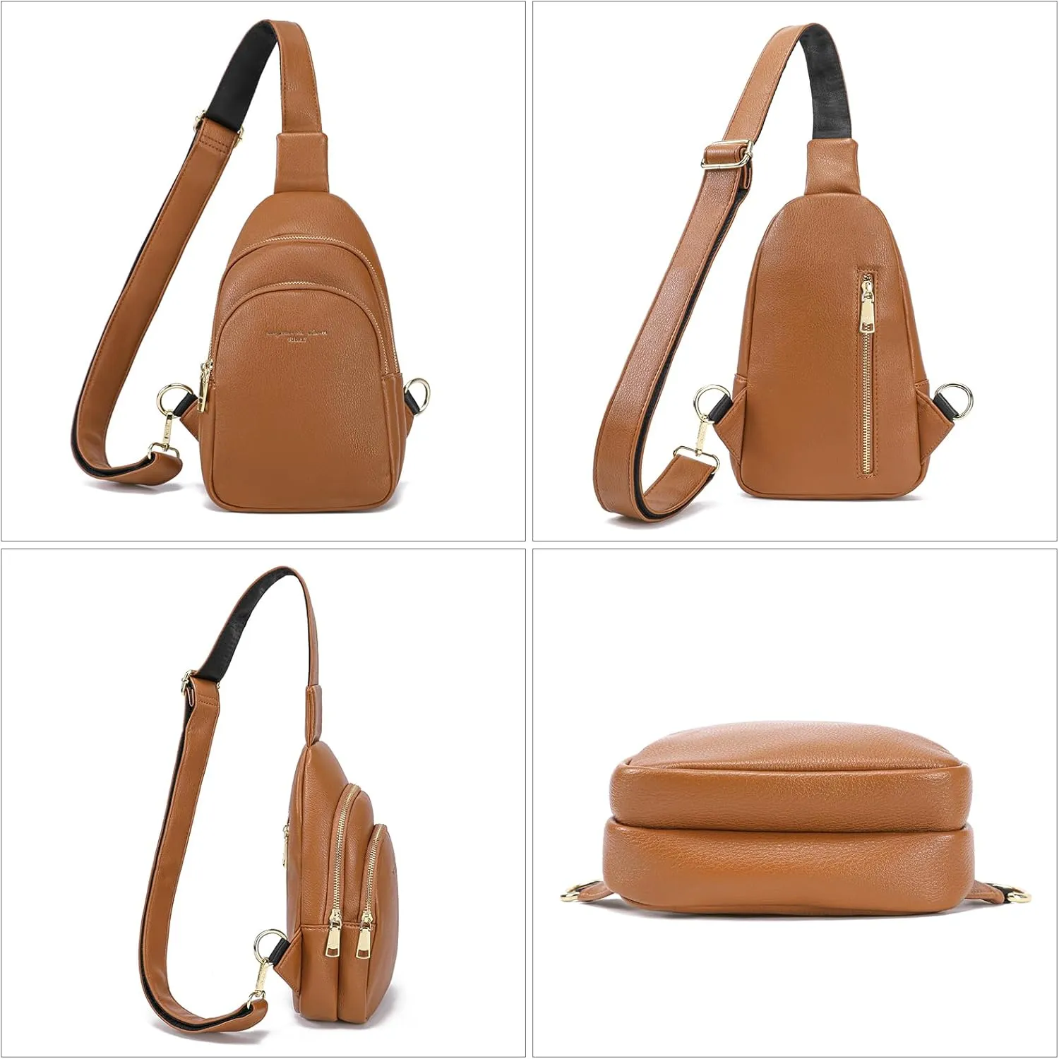 Haytijoe Crossbody Bags for Women Leather Sling Bag Anti-theft Cross Body Bag Travel Sling Purse Chest Bags Fanny Packs