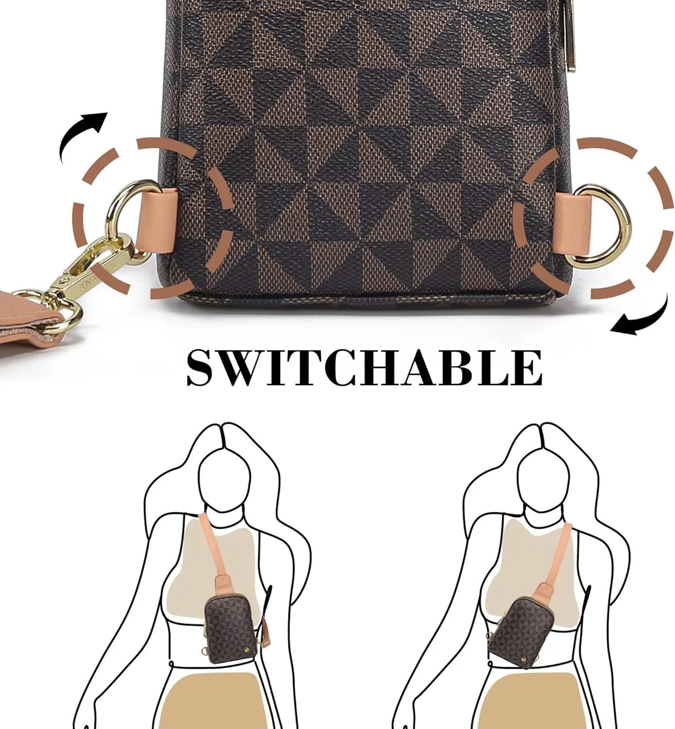 Haytijoe Small Crossbody Sling Bag for Women Travel Purses Anti Theft Cross Body Bag for Woman Fanny Packs
