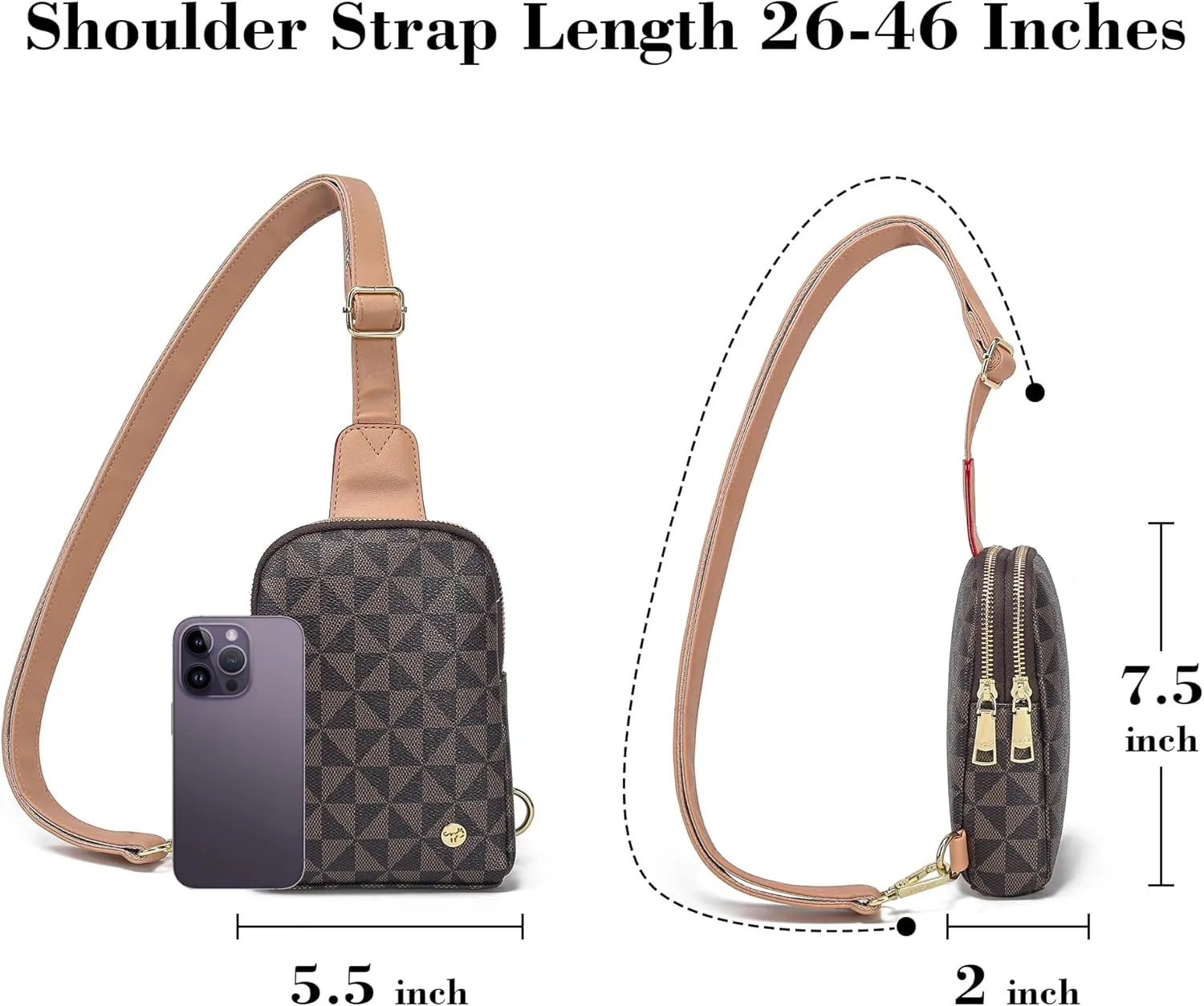 Haytijoe Small Crossbody Sling Bag for Women Travel Purses Anti Theft Cross Body Bag for Woman Fanny Packs