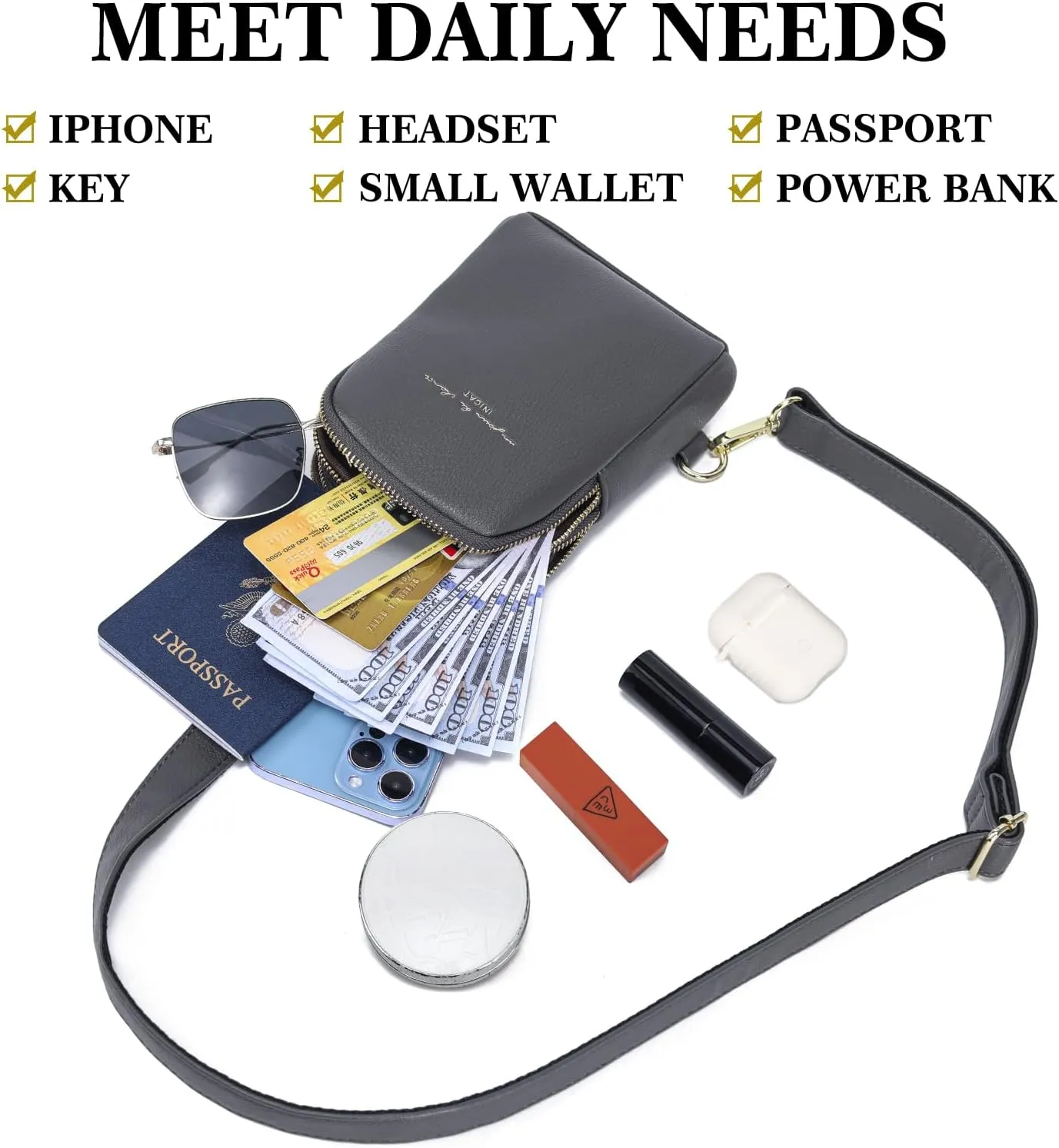 Haytijoe Small Crossbody Sling Bag for Women Travel Purses Anti Theft Cross Body Bag for Woman Fanny Packs