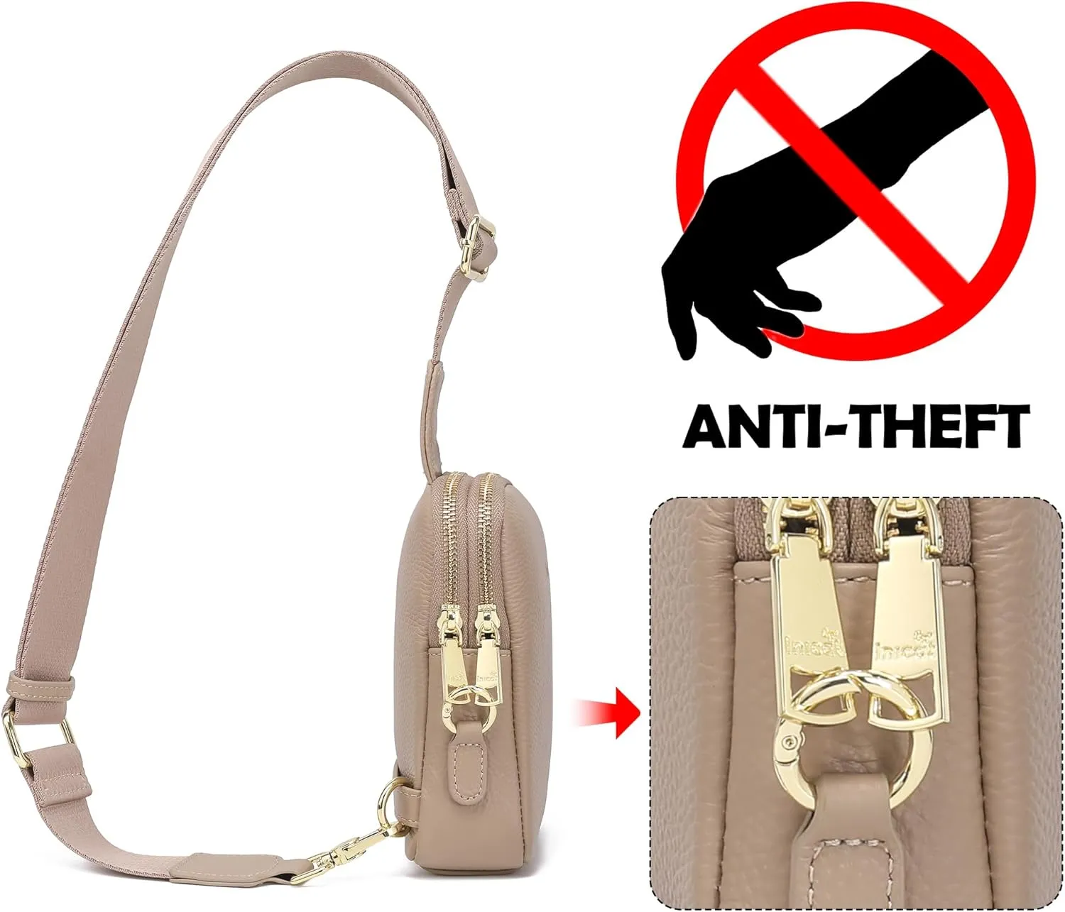 Haytijoe Small Crossbody Sling Bag for Women Travel Purses Anti Theft Cross Body Bag for Woman Fanny Packs