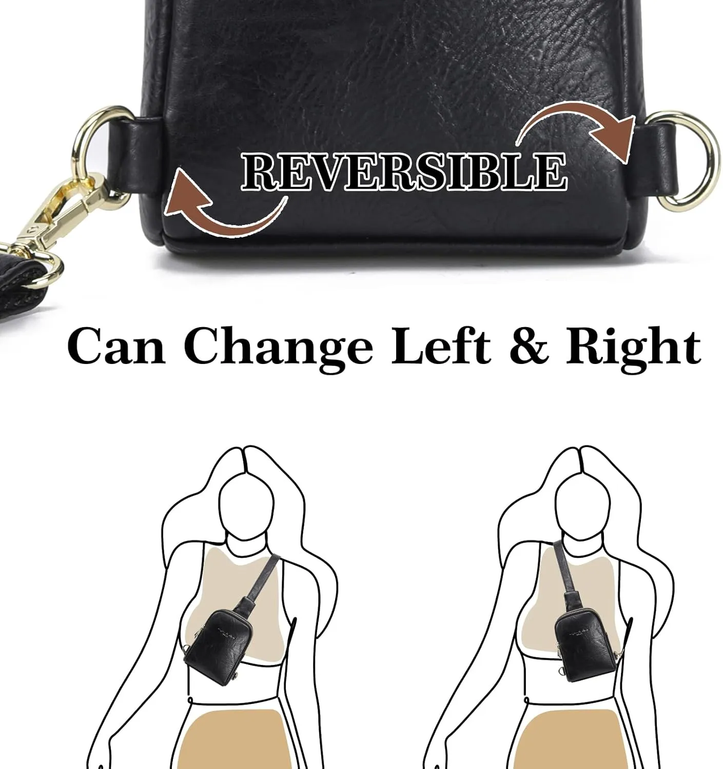 Haytijoe Small Crossbody Sling Bag for Women Travel Purses Anti Theft Cross Body Bag for Woman Fanny Packs