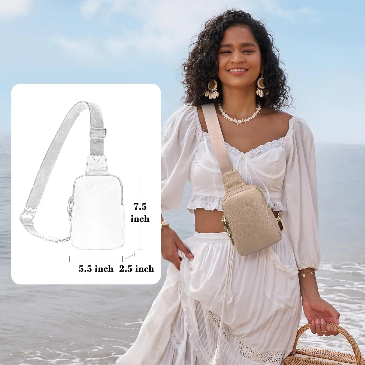 Haytijoe Small Crossbody Sling Bag for Women Travel Purses Anti Theft Cross Body Bag for Woman Fanny Packs