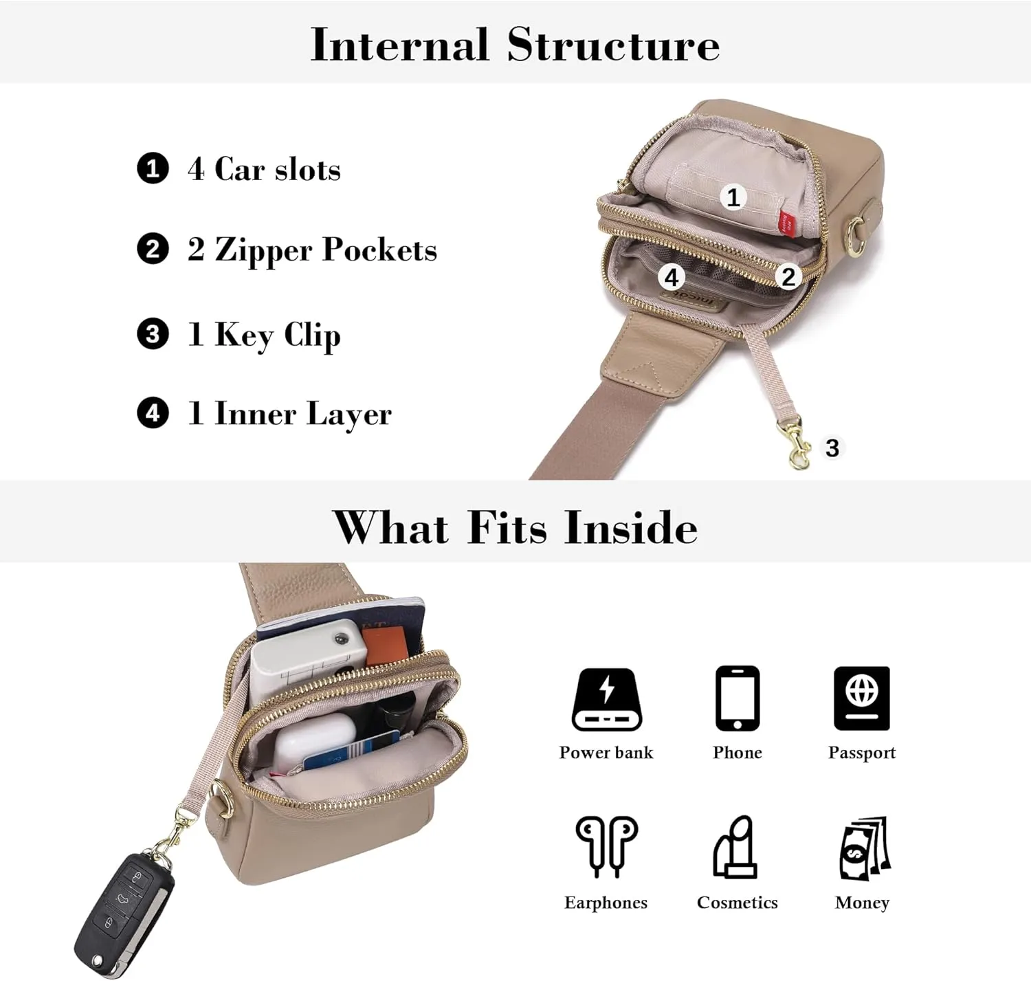 Haytijoe Small Crossbody Sling Bag for Women Travel Purses Anti Theft Cross Body Bag for Woman Fanny Packs