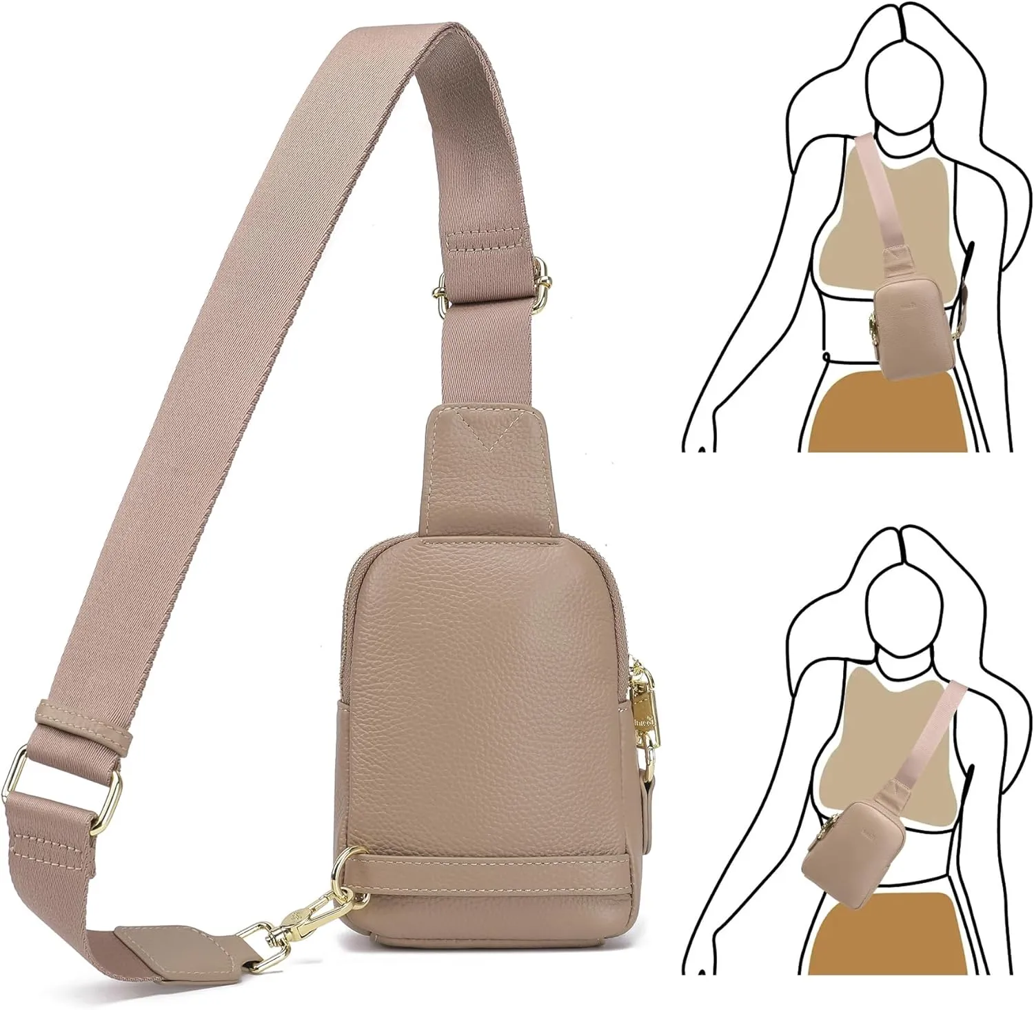 Haytijoe Small Crossbody Sling Bag for Women Travel Purses Anti Theft Cross Body Bag for Woman Fanny Packs