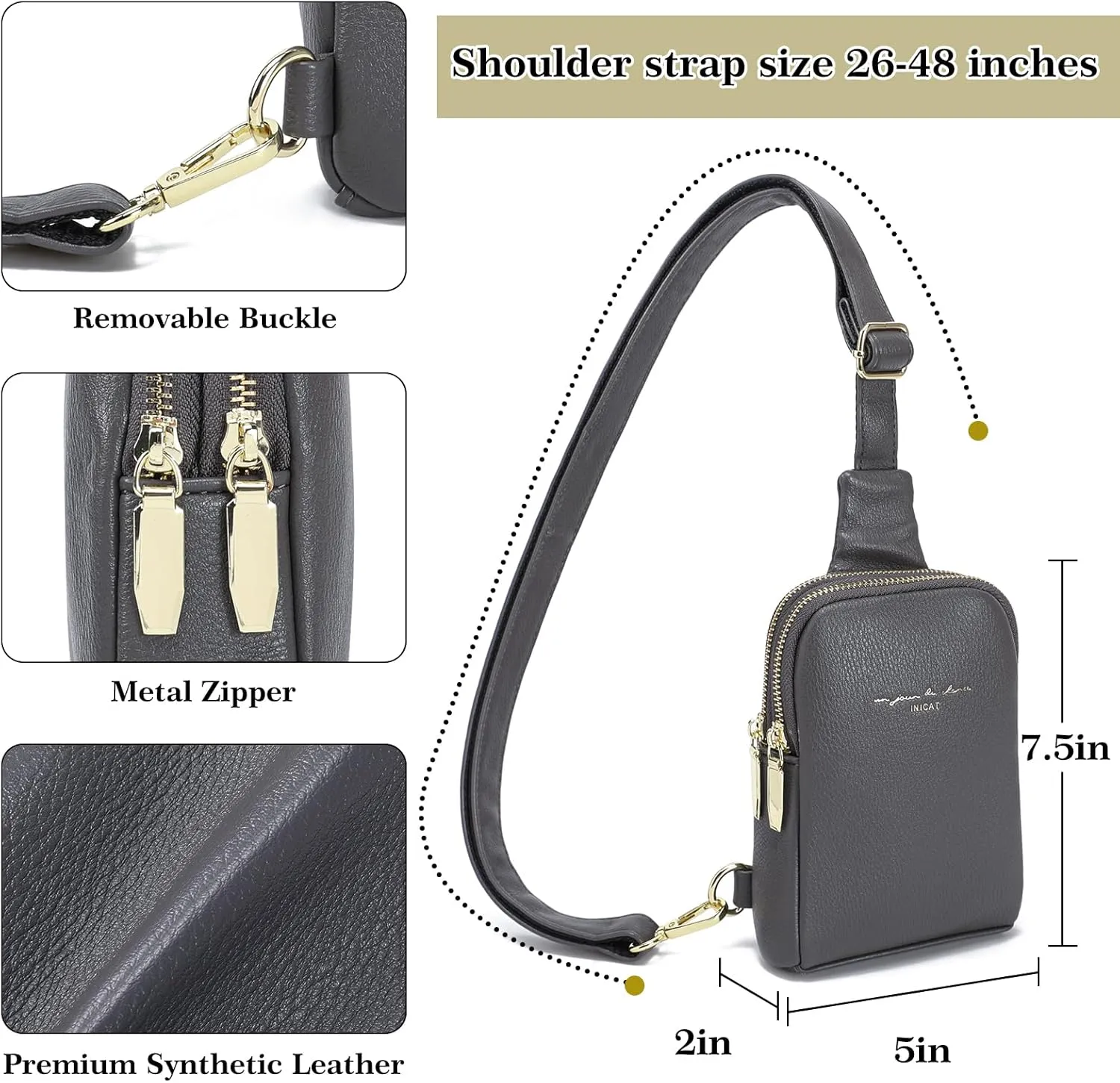 Haytijoe Small Crossbody Sling Bag for Women Travel Purses Anti Theft Cross Body Bag for Woman Fanny Packs