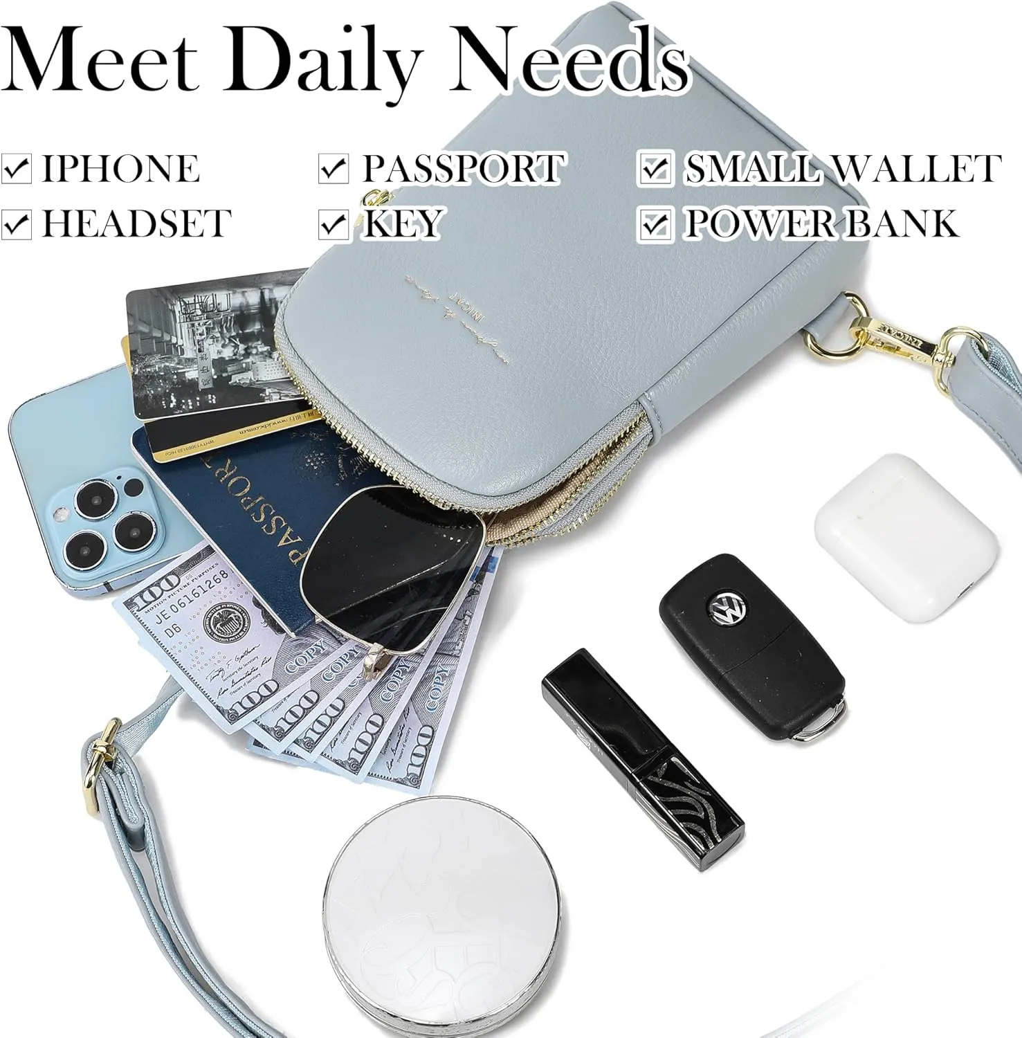 Haytijoe Small Crossbody Sling Bag for Women Travel Purses Anti Theft Cross Body Bag for Woman Fanny Packs