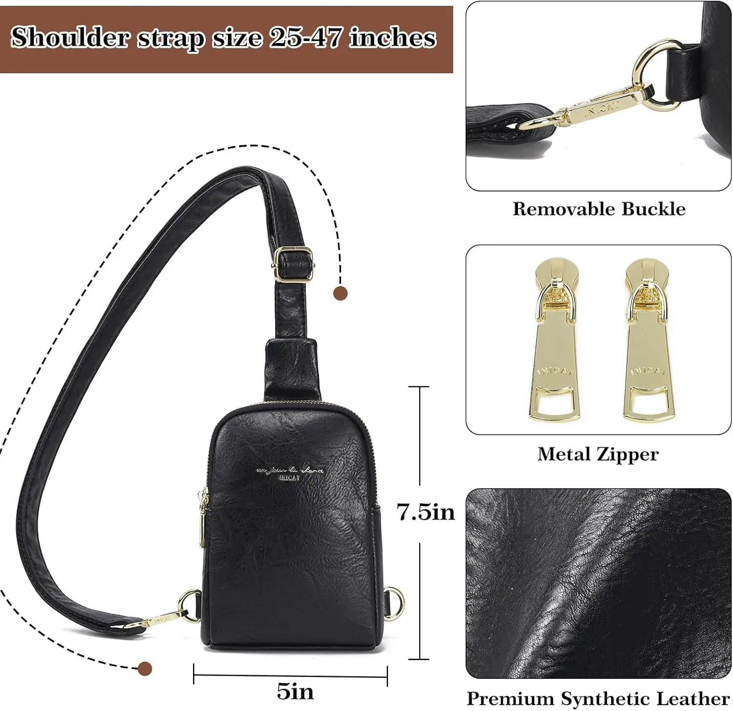 Haytijoe Small Crossbody Sling Bag for Women Travel Purses Anti Theft Cross Body Bag for Woman Fanny Packs