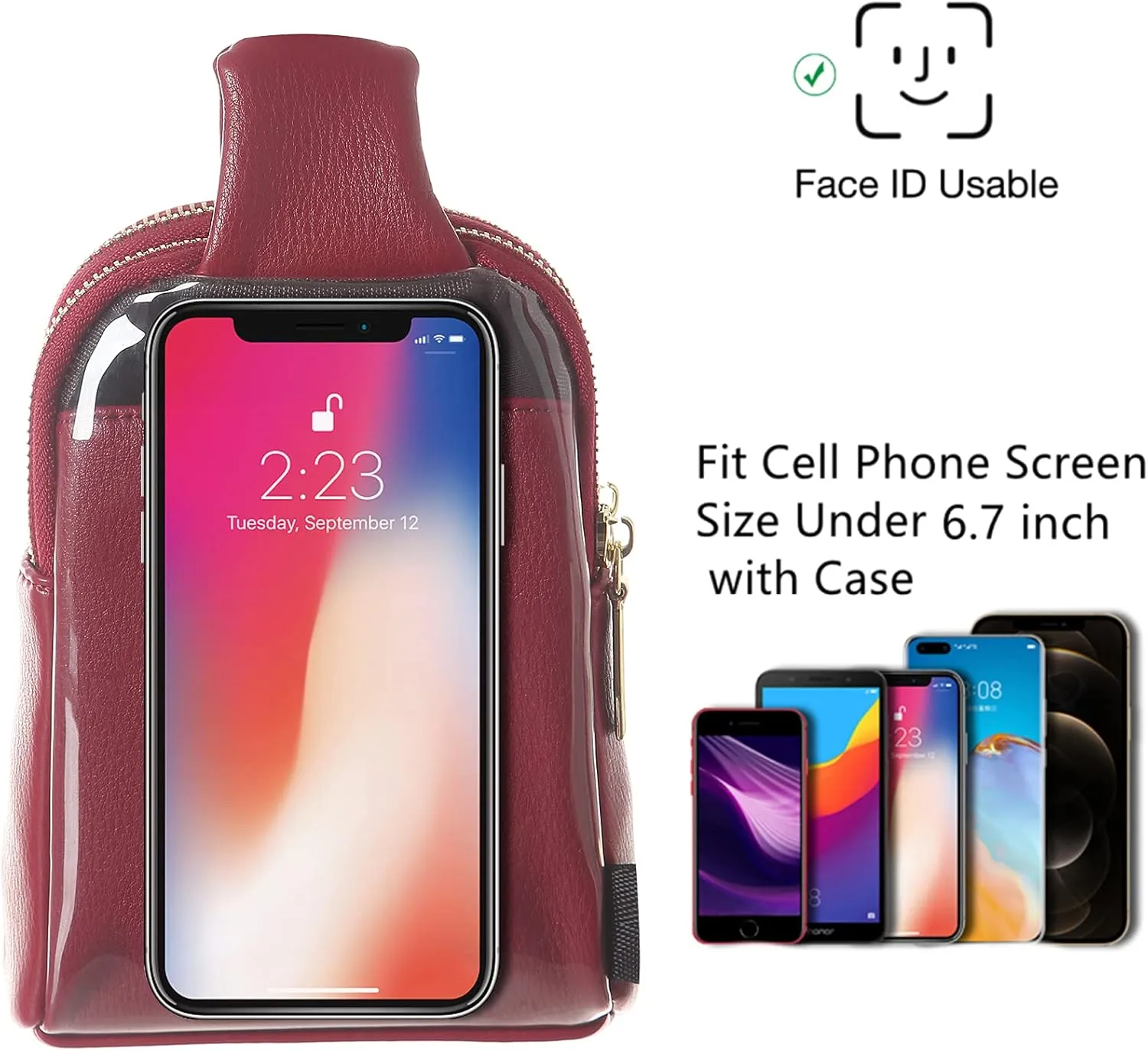 Haytijoe Touchscreen Sling Bag for Women Travel Crossbody Cell Phone Purse Anti Theft Cross Body Bag for Woman