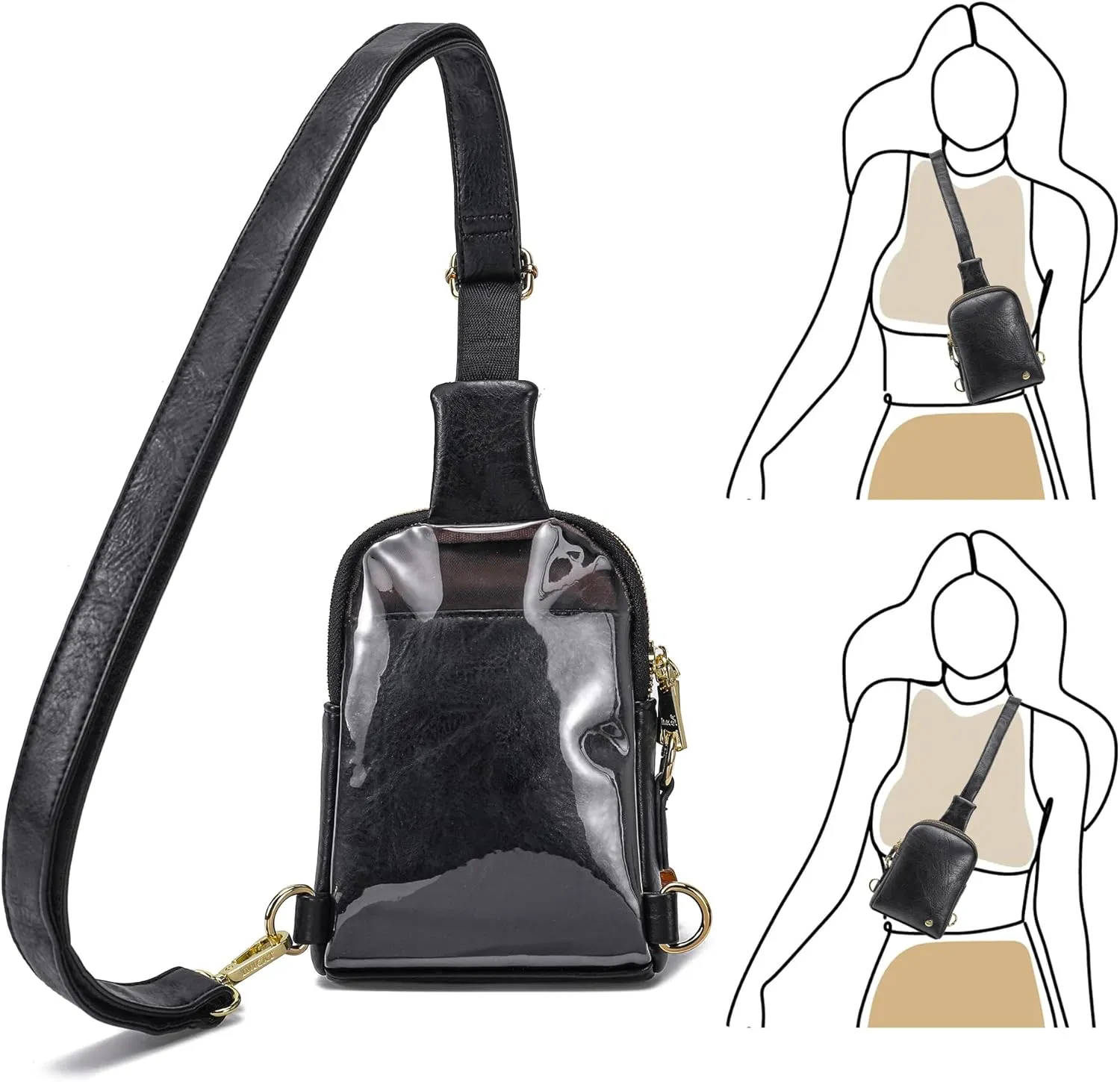 Haytijoe Touchscreen Sling Bag for Women Travel Crossbody Cell Phone Purse Anti Theft Cross Body Bag for Woman