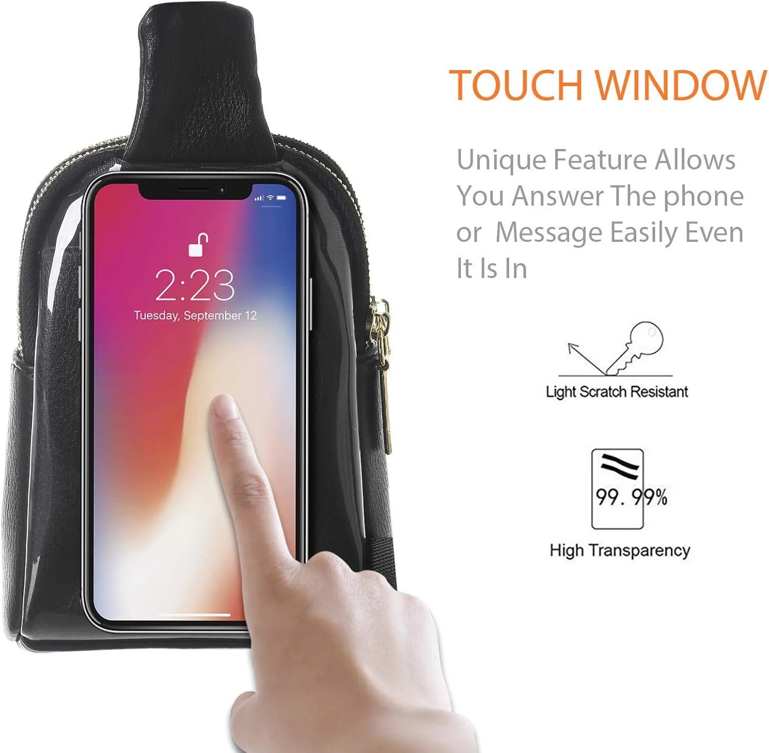 Haytijoe Touchscreen Sling Bag for Women Travel Crossbody Cell Phone Purse Anti Theft Cross Body Bag for Woman