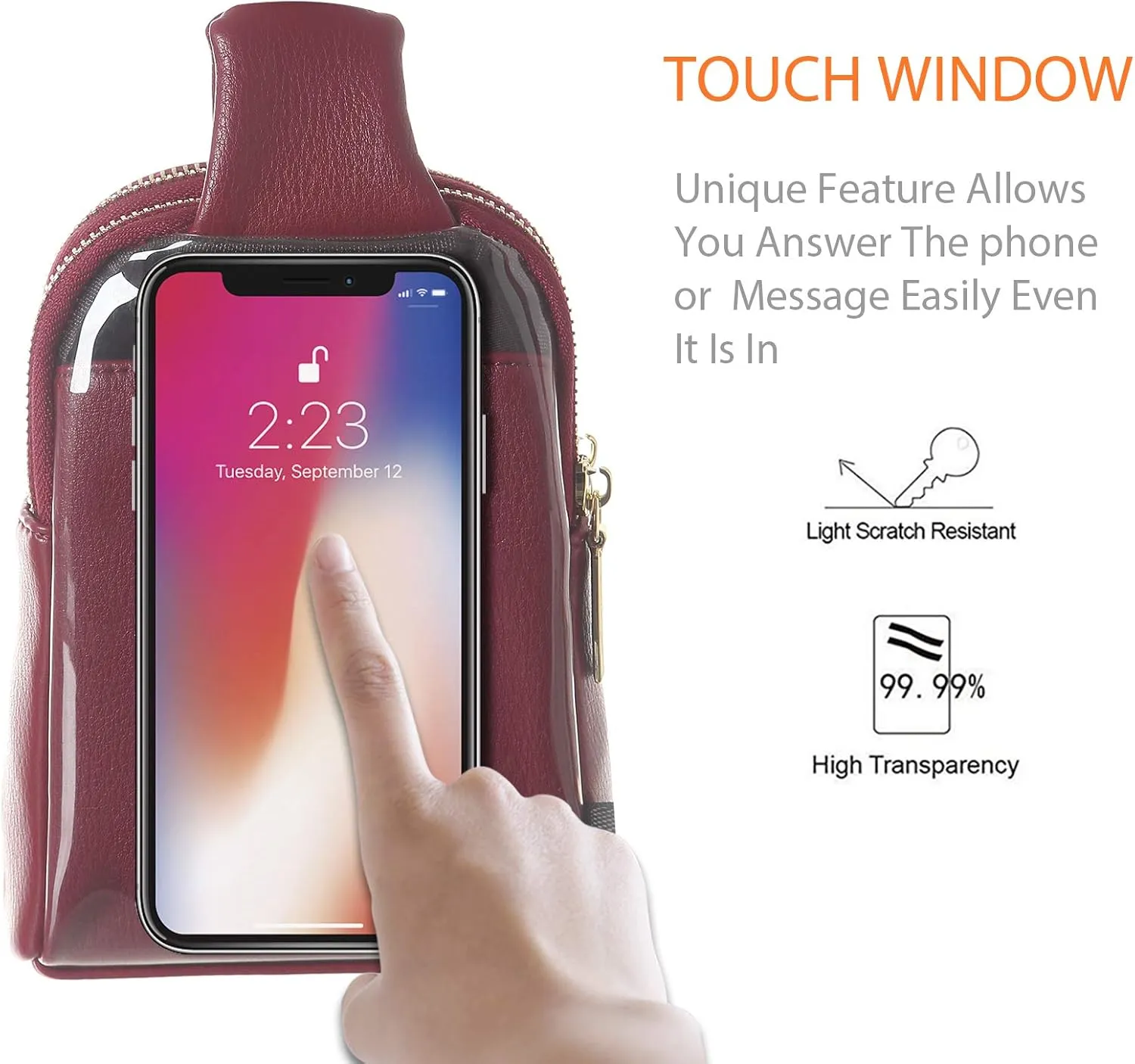 Haytijoe Touchscreen Sling Bag for Women Travel Crossbody Cell Phone Purse Anti Theft Cross Body Bag for Woman