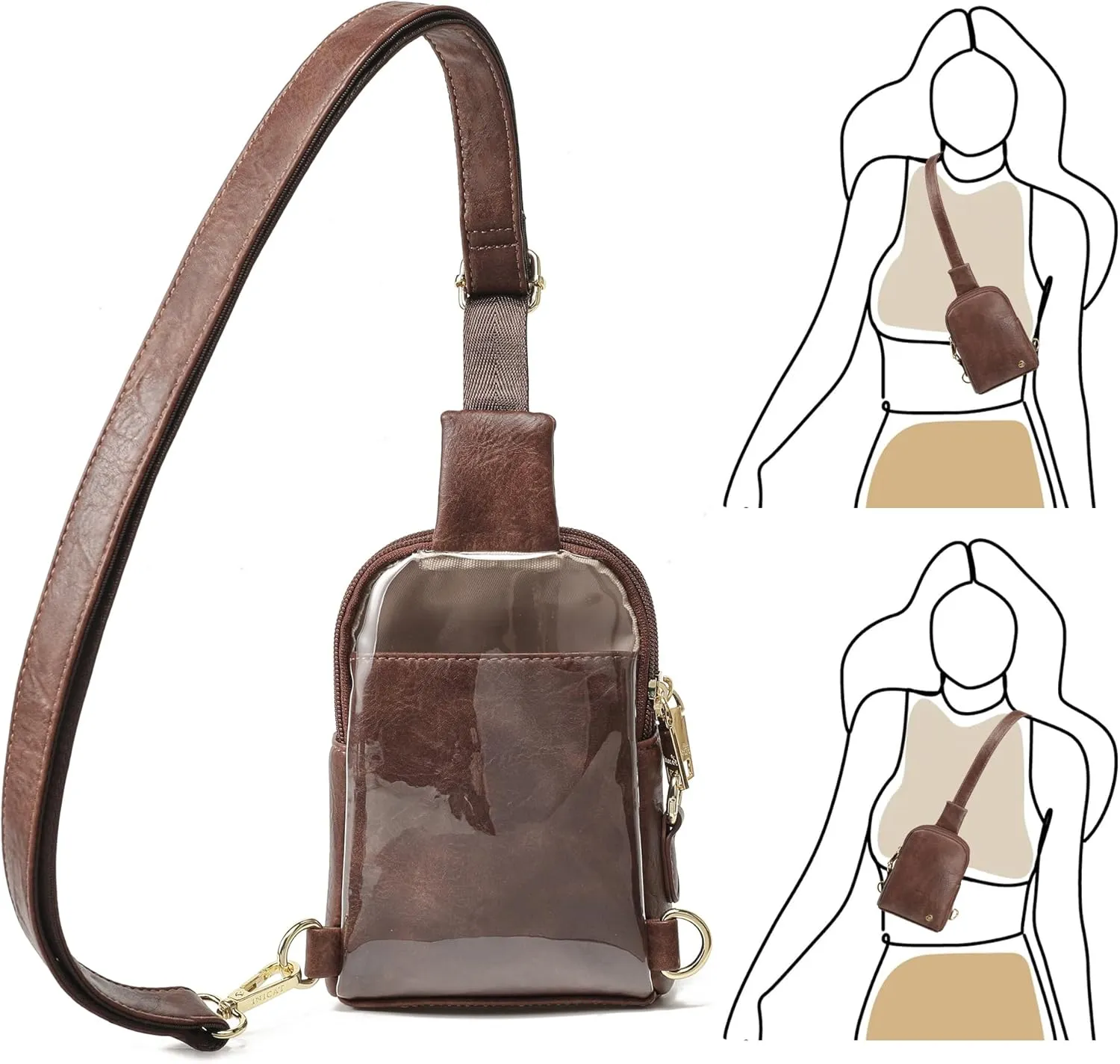 Haytijoe Touchscreen Sling Bag for Women Travel Crossbody Cell Phone Purse Anti Theft Cross Body Bag for Woman