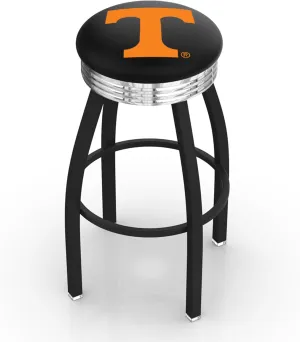HBS L8B3C Tennessee 25" Swivel Counter Stool with a Black Wrinkle and Chrome Finish