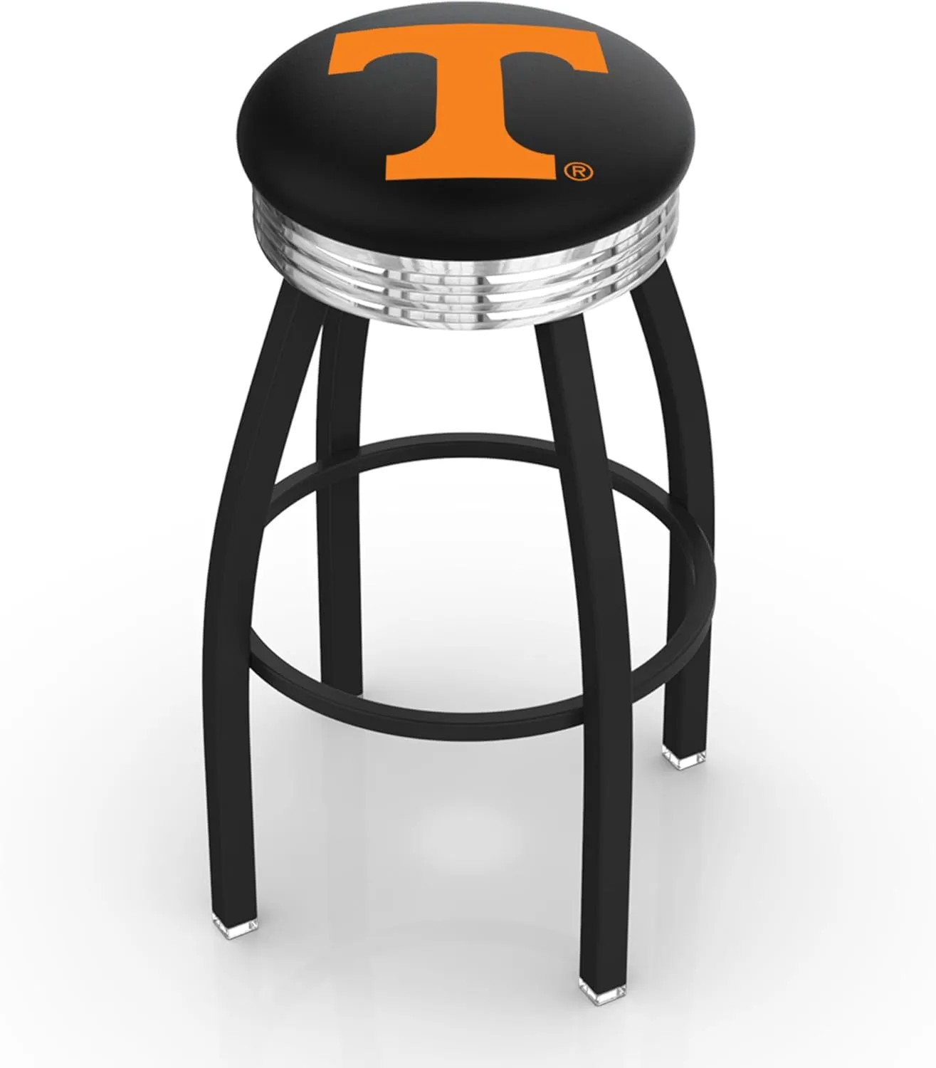 HBS L8B3C Tennessee 25" Swivel Counter Stool with a Black Wrinkle and Chrome Finish