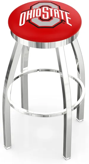 HBS L8C2C Ohio State 30" Swivel Bar Stool with Chrome Finish