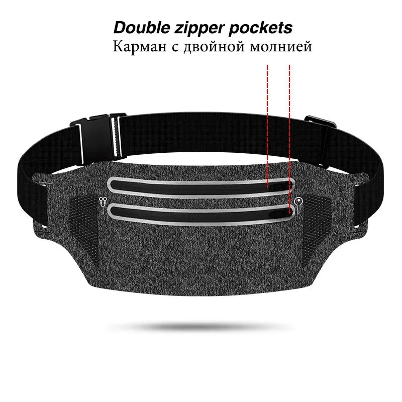 Hidden Waist Bag Sports Phone Men's Belt Bag Ultra-Thin Waterproof Mini Fanny Pack New Hot Women Run Light Waist Pouch