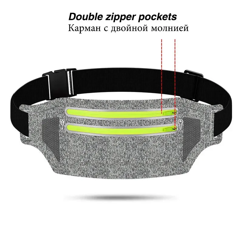 Hidden Waist Bag Sports Phone Men's Belt Bag Ultra-Thin Waterproof Mini Fanny Pack New Hot Women Run Light Waist Pouch