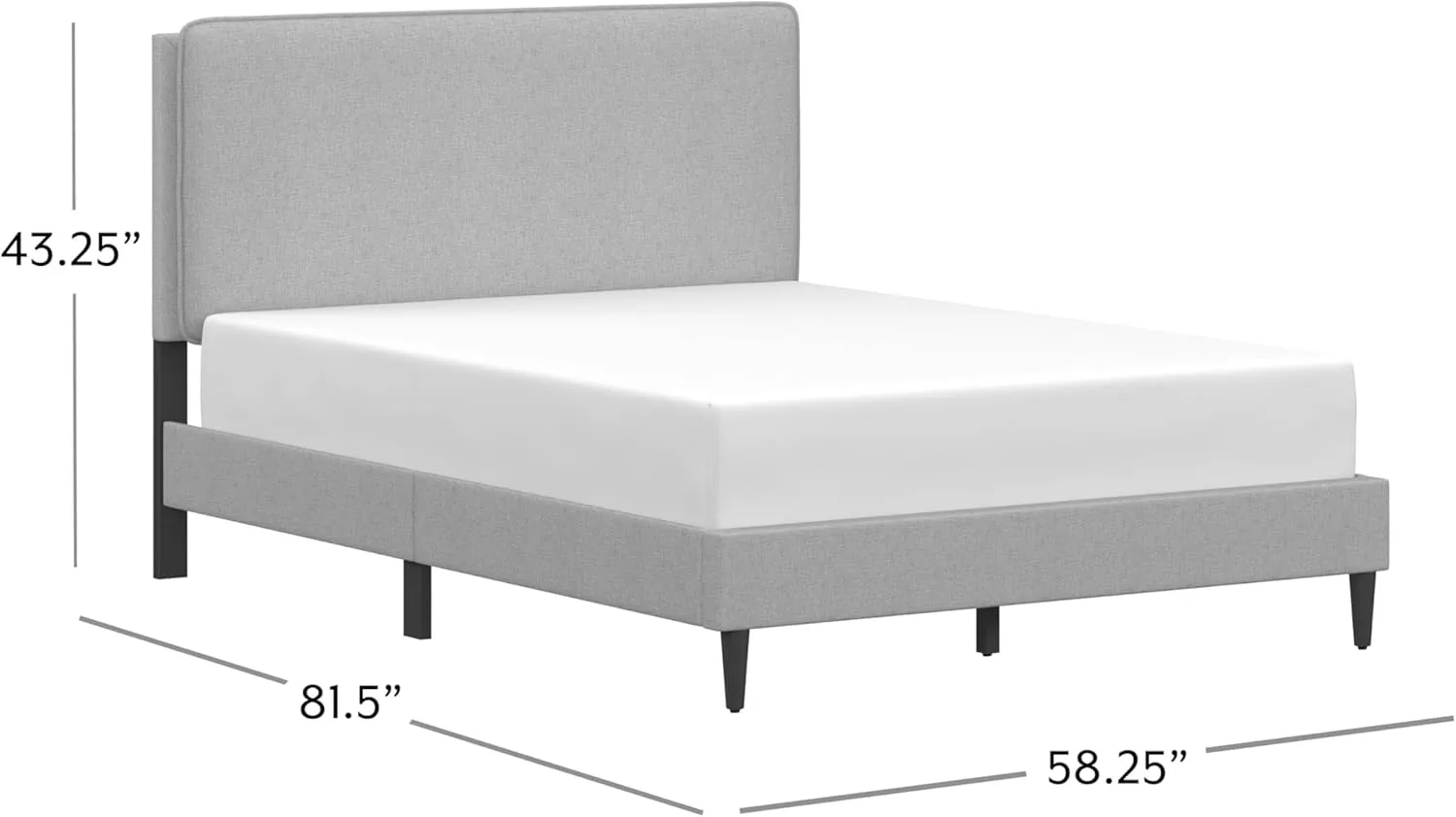 Hillsdale, Emslie Full Upholstered Bed, Light Gray