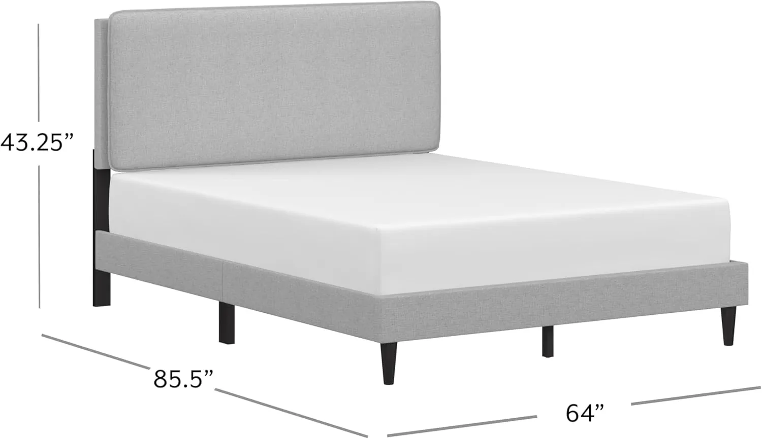 Hillsdale, Emslie Queen Upholstered Bed, Light Gray