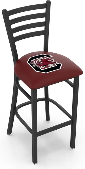 Holland Bar Stool Co. L004-30" Black Wrinkle South Carolina Stationary Bar Stool with Ladder Style Back by The