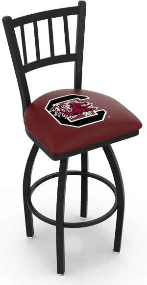 Holland Bar Stool Co. L018-36" Black Wrinkle South Carolina Swivel Bar Stool with Jailhouse Style Back by The