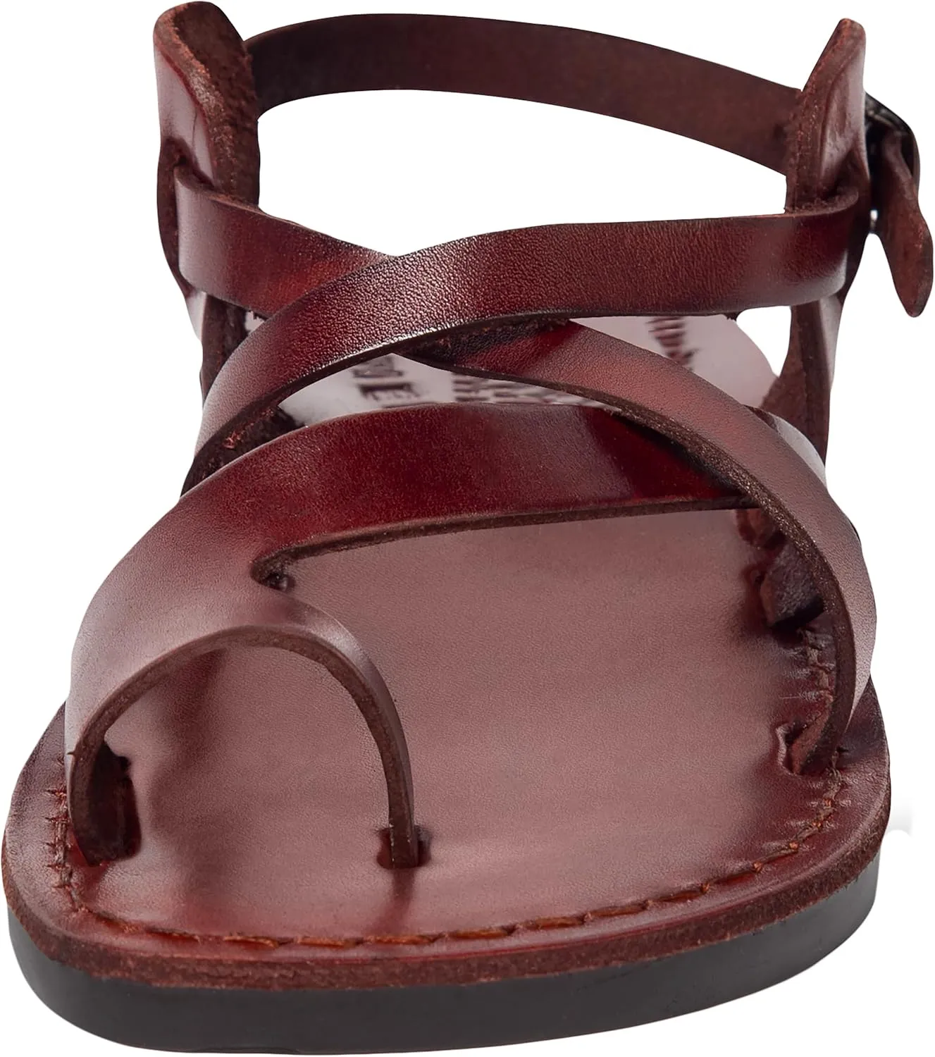 Holy Land Market Men/Women Biblical Jesus Leather Sandals/Slides From Jerusalem (Jesus - Style I)