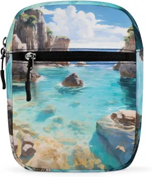 Horseshoe Bay Cove Bermuda Small Crossbody Bag Mini Shoulder Bag Purse Travel Passport Wallet Bag for Women Men